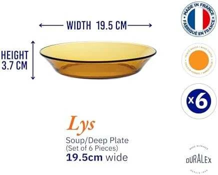 Talerz głęboki Duralex LYS AMBER oranžinė 195 x 35 mm - komplektas 6 vnt.