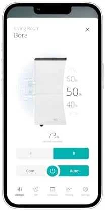 Oro sausintuvas Duux Smart Bora | Tinka kambariams iki 50 m² | Vandens bako talpa 4 l | Baltas