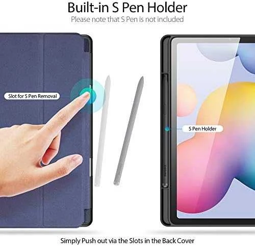 Dėklas Dux Ducis Domo Samsung P610/P615/P613/P619/P620/P625 Tab S6 Lite 10.4 tamsiai mėlynas