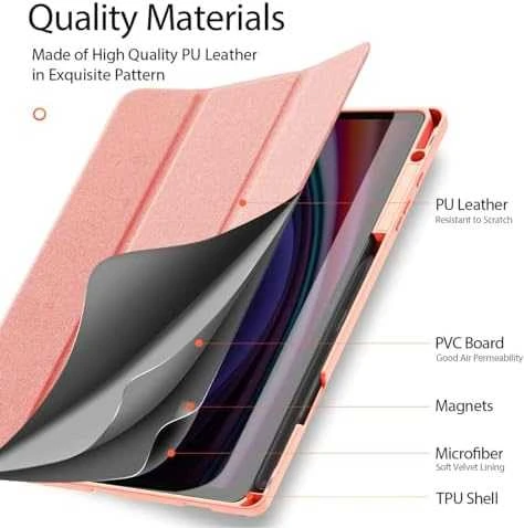 Dėklas Dux Ducis Domo Samsung X810/X816 Tab S9 Plus rožinis