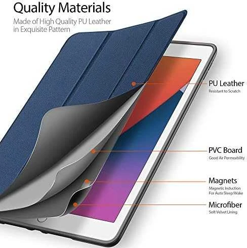 Dėklas Dux Ducis Domo Apple iPad 10.2 2021/iPad 10.2 2020/iPad 10.2 2019 tamsiai mėlynas