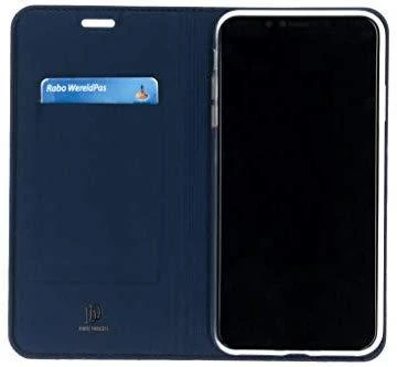 Dux Ducis Premium atverčiamas dėklas skirtas Apple iPhone XS Max, mėlynas