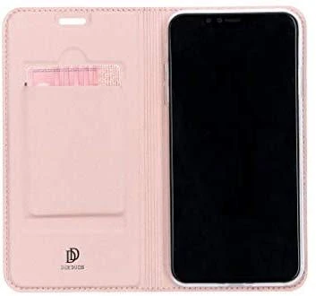 Dux Ducis Premium atverčiamas dėklas skirtas Apple iPhone XS Max, Rose Gold