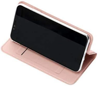 Dux Ducis Premium atverčiamas dėklas skirtas Apple iPhone XS Max, Rose Gold