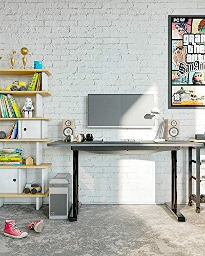 Žaidimų stalas Arozzi Arena Gaming Desk, Reguliuojamo aukščio 710-810mm, Juodas