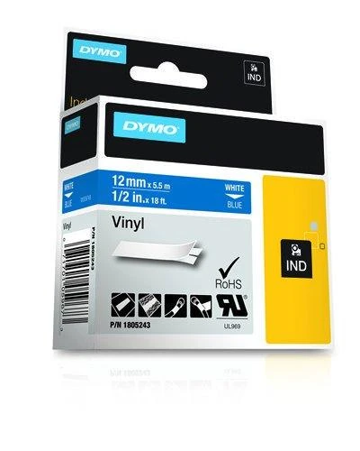 Vinilinė juostelė Dymo Rhino Baltas on Mėlyna