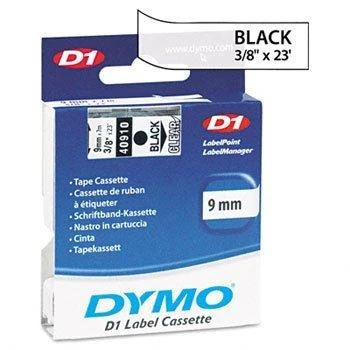 Juostelė DYMO D1 9mm x 7m, juoda ant permatomo / S0720670 40910