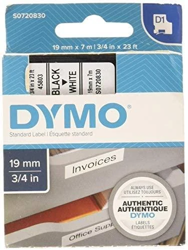 Dymo taśma S0720830 (juodas on baltas) typ D1