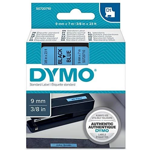 DYMO D1 Juostelė 9mm x 7m / juodas ant mėlynos (40916 / S0720710)