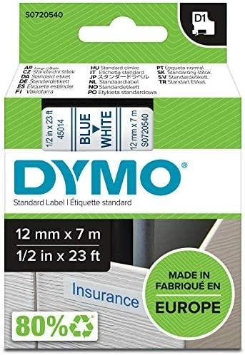 DYMO 18482 etikečių juostelė Juoda ant baltos