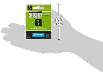 DYMO D1 Standard - Juodas on Transparent - 24mm etikečių juostelė Juoda ant skaidrios