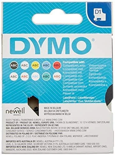 Juostelė DYMO D1 9mm x 7m, juoda ant permatomo / S0720670 40910