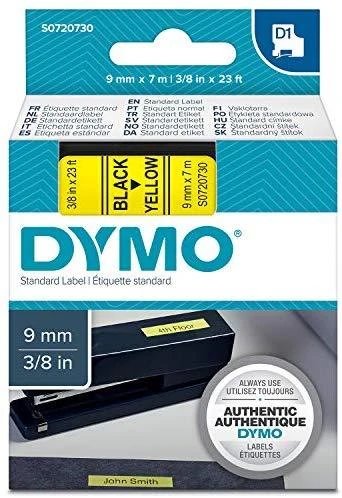 Juostelė DYMO D1 9mm x 7m, juoda ant geltono / S0720730 40918