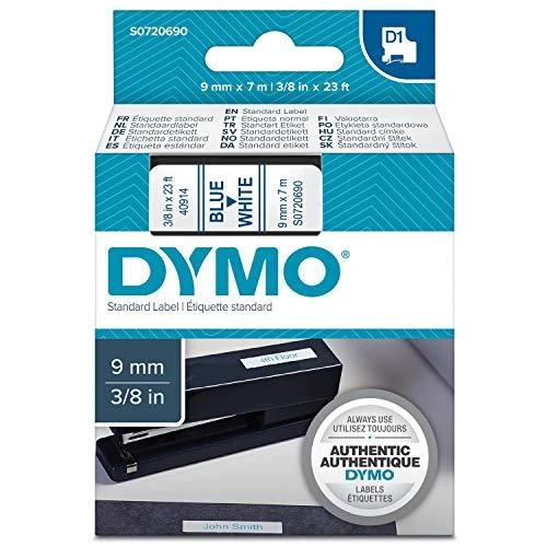 Juostelė DYMO D1 9mm x 7m, mėlyna ant balto / S0720690 40914