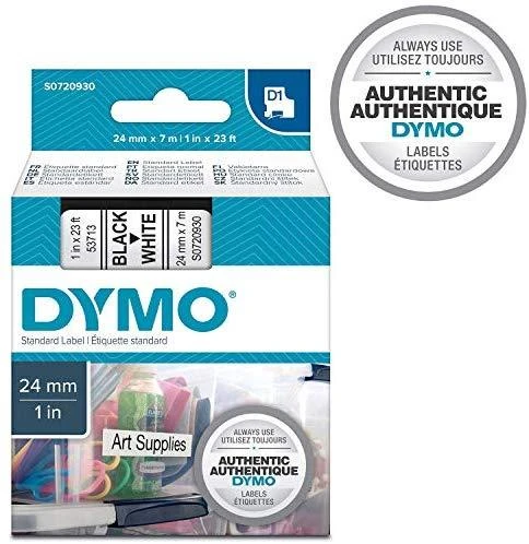 Juostelė DYMO D1 24mm x 7m, juoda ant balto / S0720930 53713