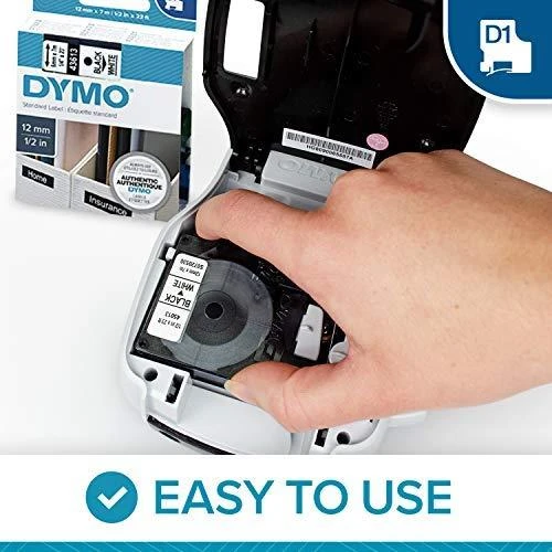 Dymo taśma do drukarek etykiet, D1 40913 | 9mm x 7m | juoda / balta | 10 vnt (S0720680_10)
