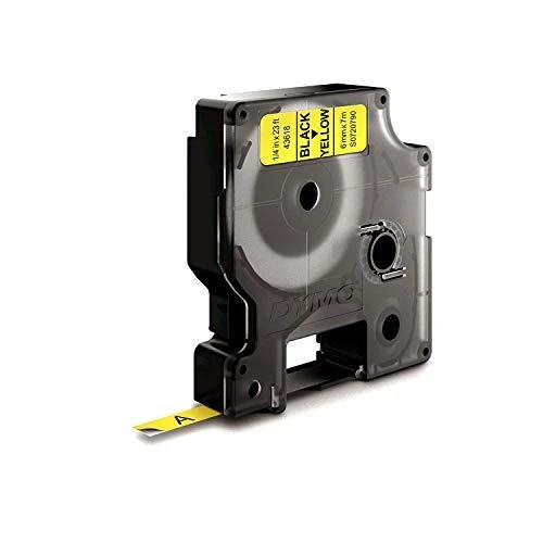 DYMO D1 Standard - Juodas on Geltona - 6mm etikečių juostelė Juoda ant geltonos