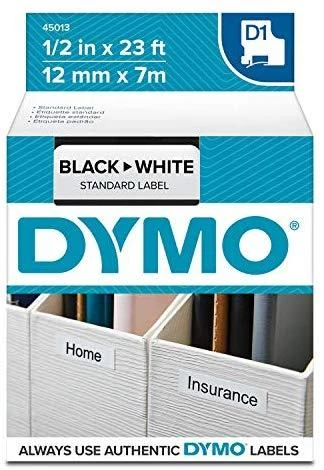 Juostelė DYMO D1 12mm x 7m, vinilinė, juoda ant balto / S0720530 45013