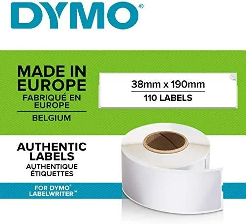 LabelWriter“ baltos kartotinės etiketės, 38x190mm, 1 pakuotė (110 vnt.) DYMO / S0722470