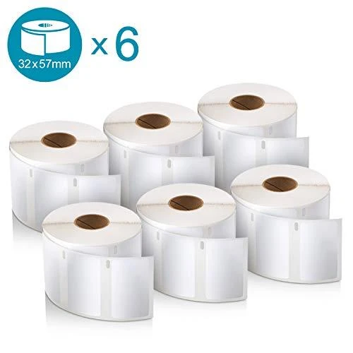 Dymo Dymo Universalios Etiketės 32 x 57 mm baltos 6x 1000 vnt.
