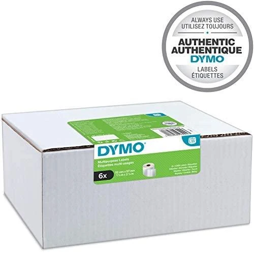 Dymo Dymo Universalios Etiketės 32 x 57 mm baltos 6x 1000 vnt.