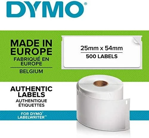 Etiketės DYMO LabelWriter 25x54 mm, 500 vnt. / S0722520 11352
