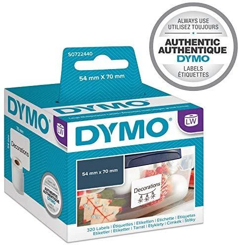 DYMO LW - Multi-Purpose Labels - 54 x 70 mm - S0722440 Balta Lipni spausdintuvo etiketė