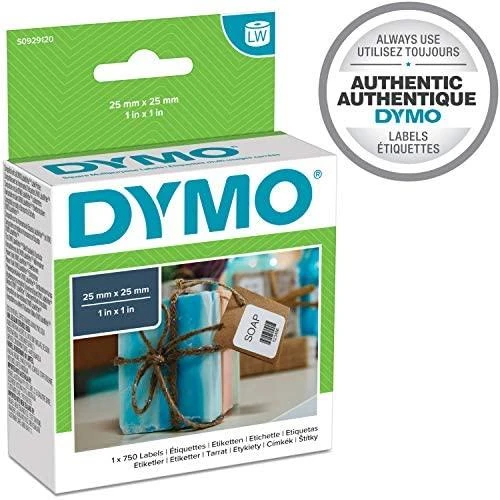 DYMO LabelWriter kvadratinės universalios etiketės, 25x25mm, 750vnt, baltas S0929120