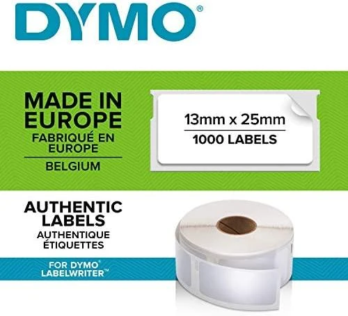 DYMO LW - Multi-Purpose Labels - 13 x 25 mm - S0722530 Balta Lipni spausdintuvo etiketė