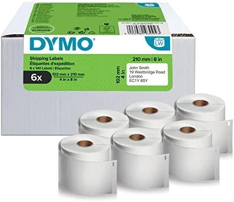 DYMO 4XL/5XL Etiketės 102 x 210mm / Rinkinys (2177565) - 6 vnt.