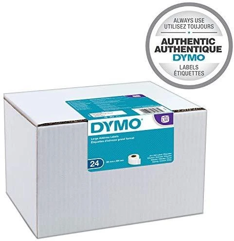 LabelWriter baltos adresų etiketės, 89x36mm, 24 pak. (6240vnt), birios DYMO / S0722390