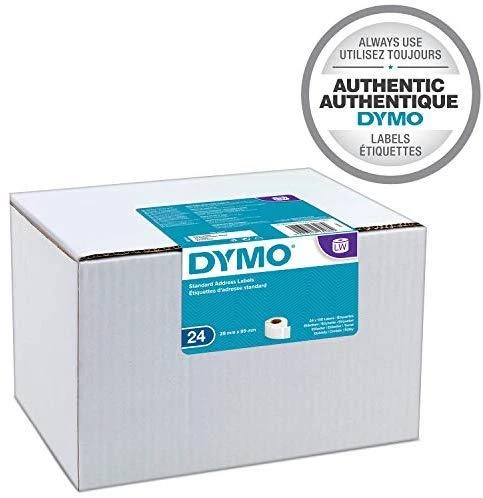 LabelWriter baltos adresų etiketės, 89x28 mm, didelės pakuotės (24x130st), birios DYMO / S0722360