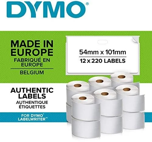 LabelWriter“ Pristatymo / pavadinimo žymos, 101x54 mm, 12 pakuočių (2640 vnt.) DYMO / S0722420