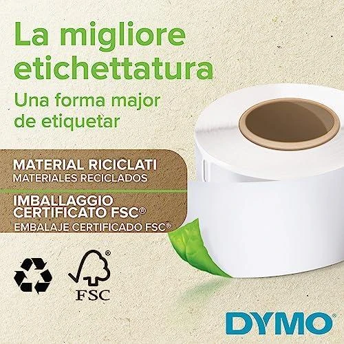 Dymo 99014 (S0722430) Etikečių ritinėlis Juodas on Baltas, 54mm x 101mm, 220 Lipdukų