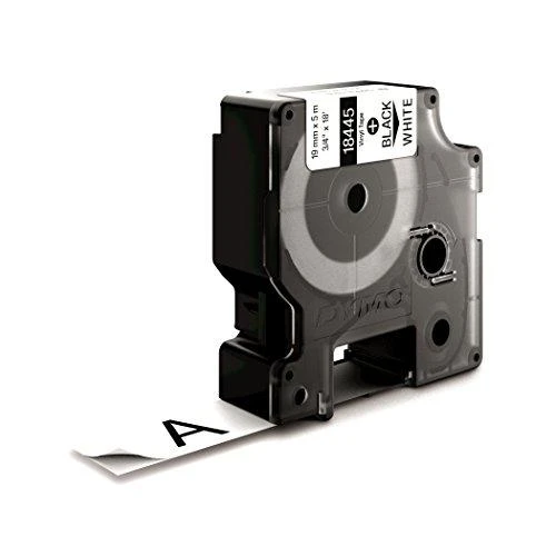 Juostelė DYMO Rhino 19mm x 5.5m, vinilinė, juoda ant balto / S0718620 18445