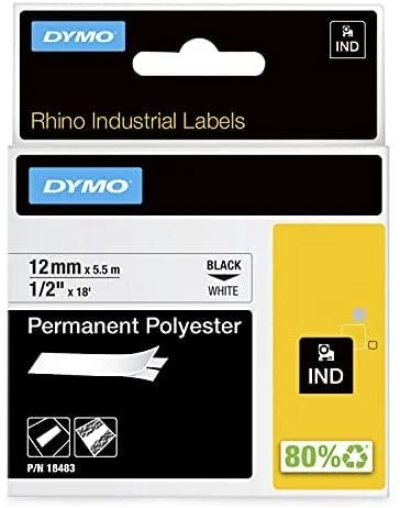 Dymo Nailoninė juostelė RHINO 12MMx3.5M, BALTA