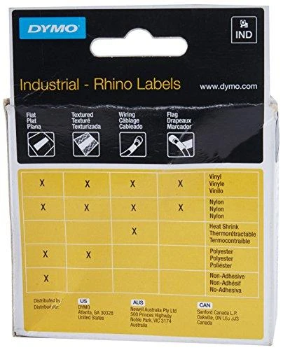 RhinoPRO kabelių žymėjimo vamzdelis 6 mm, juodas tekstas ant balto vamzdelio, 1,5 m DYMO / 18051