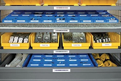 Juostelė DYMO Rhino 12mm x 5.5m, vinilinė, juoda ant balto / S0718600 18444