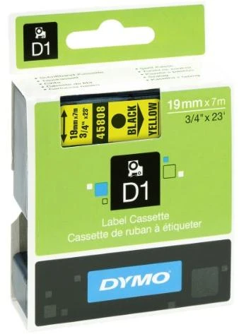 Juostelė DYMO D1 19mm x 7m, juoda ant geltono / S0720880 45808