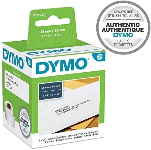 Etiketės DYMO LabelWriter 89x28 mm, 2x130 vnt. / S0722370 99010