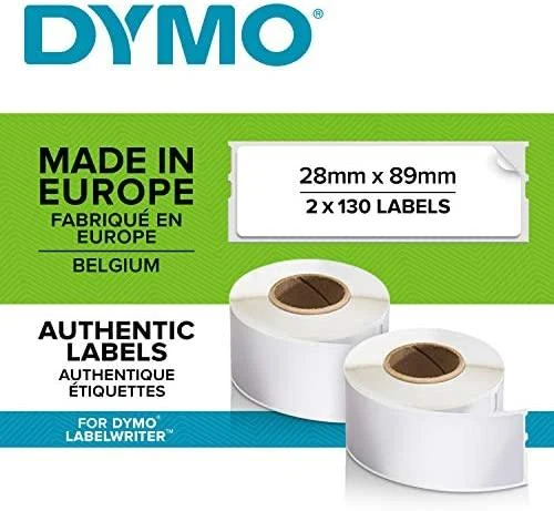 Etiketės DYMO LabelWriter 89x28 mm, 2x130 vnt. / S0722370 99010