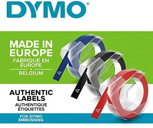 DYMO 3D Juostelės Mechaniniams Etikečių Spausdintuvams 9mm x 3m / raudona/mėlyna/juoda (S0847750)
