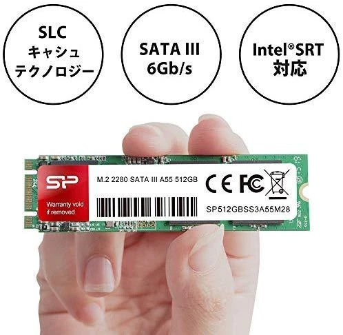 Silicon Power SSD M.2 2280 A55 512 GB, SSD sąsaja SATA III, Rašymo greitis 530 MB/s, Skaitymo greitis 560 MB/s