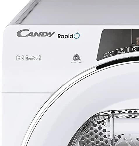Candy | Džiovyklė | ROE H9A2TCEX-S | Energijos vartojimo efektyvumo klasė A++ | Priekinis pakraunamas | 9kg | Šilumos siurblys | Didelis skaitmeninis | Gylis 58,5 cm | Wi-Fi | Baltas