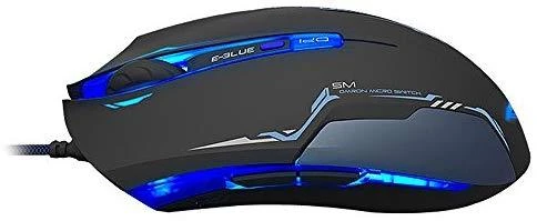 E-Blue E-Mėlyna E-mėlynas Auroza Pelė su laidu, juoda, 3500DPI