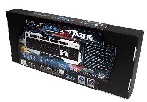 Klaviatūra E-Blue Mazer Mechanical 729 Keyboard Wired (USB), US,  Illuminated Switches