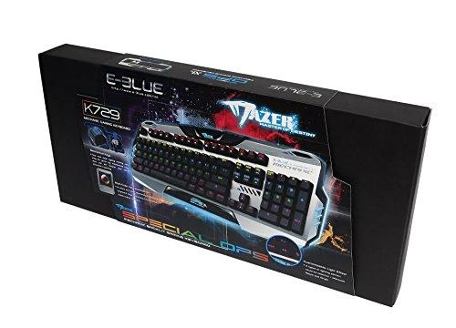 Klaviatūra E-Blue Mazer Mechanical 729 Keyboard Wired (USB), US,  Illuminated Switches
