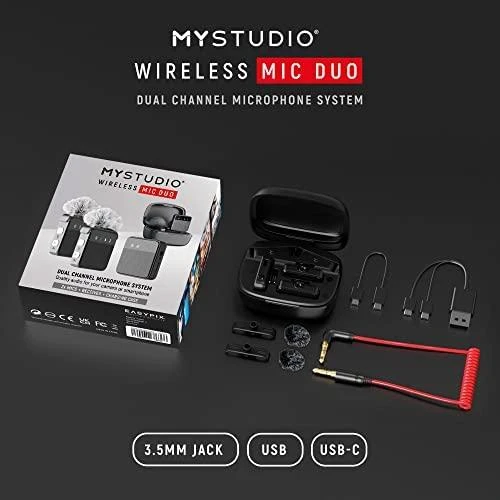 Mikrofonas EasyPix MyStudio Wireless Mic Duo