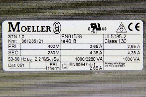 Eaton Vienfazis transformatorius 1kVA 400 / 230V STN1.0 (204992)