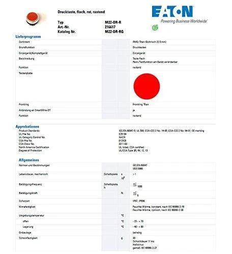 „Eaton M22-DR-R“ MYGTUKAS
